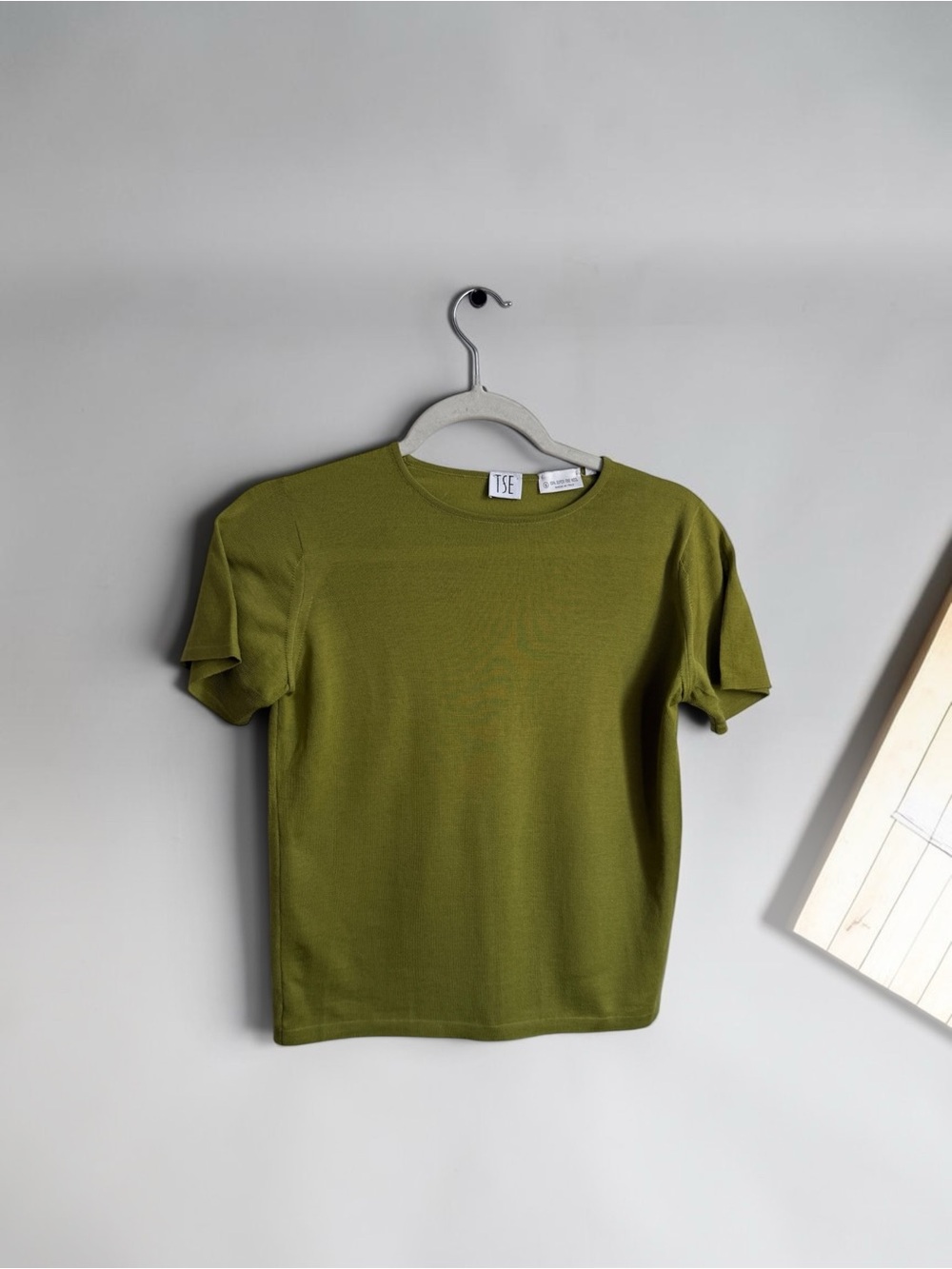 Vintage TSE olive green 100% Superfine Wool made in Itali